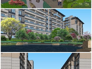 精品中标小区景观及建筑设计方案su模型加高清效果图素材 建筑模型模型大全 19287885